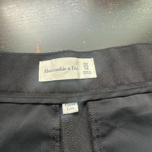 Abercrombie Fitch Shorts Women 14 Trouser Ultra High Sloane Black Curve Love NWT - Picture 5 of 9